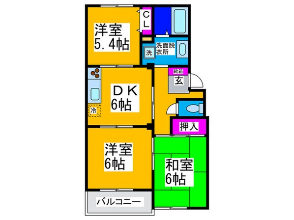 ハイツ藤原Ⅲの物件間取画像